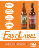 FastLabel 22 oz Beer Label, 50 Sleeves